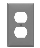 Enerlites 8821-GY Duplex Receptacle One-Gang Wall Plate, Gray