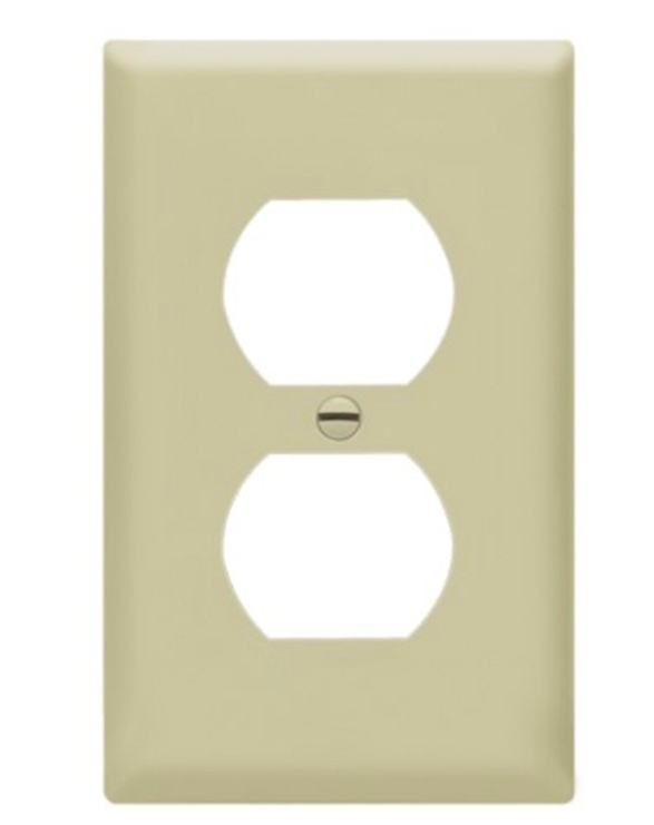 Enerlites 8821-I Duplex Receptacle One-Gang Wall Plate, Ivory