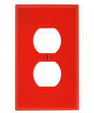 Enerlites 8821-R Duplex Receptacle One-Gang Wall Plate, Red