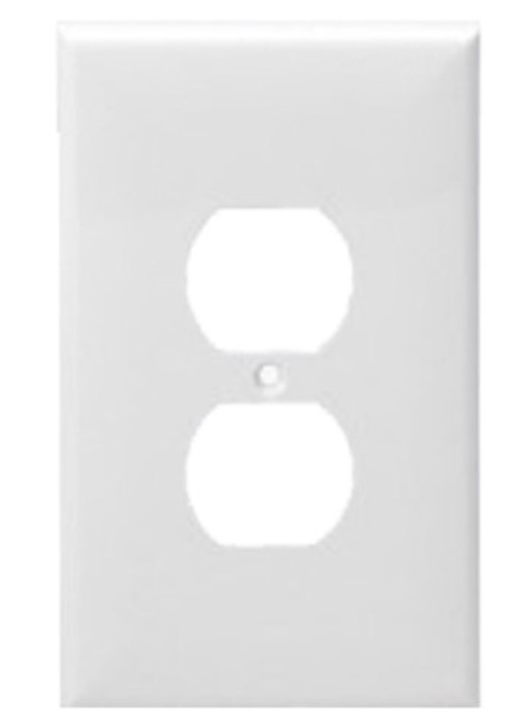 Enerlites 8821M-W Duplex Receptacle One-Gang Wall Plate, Mid-Size, White