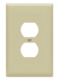 Enerlites 8821O-I Duplex Receptacle One-Gang Wall Plate, Oversize, Ivory