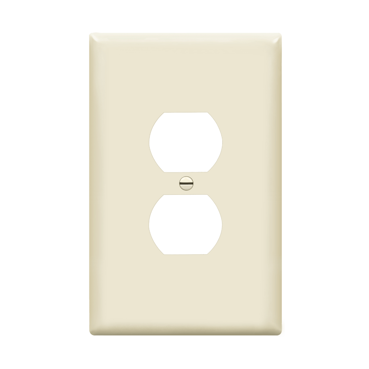 Enerlites 8821O-LA Duplex Receptacle One-Gang Wall Plate, Over-Size, Light Almond Finish