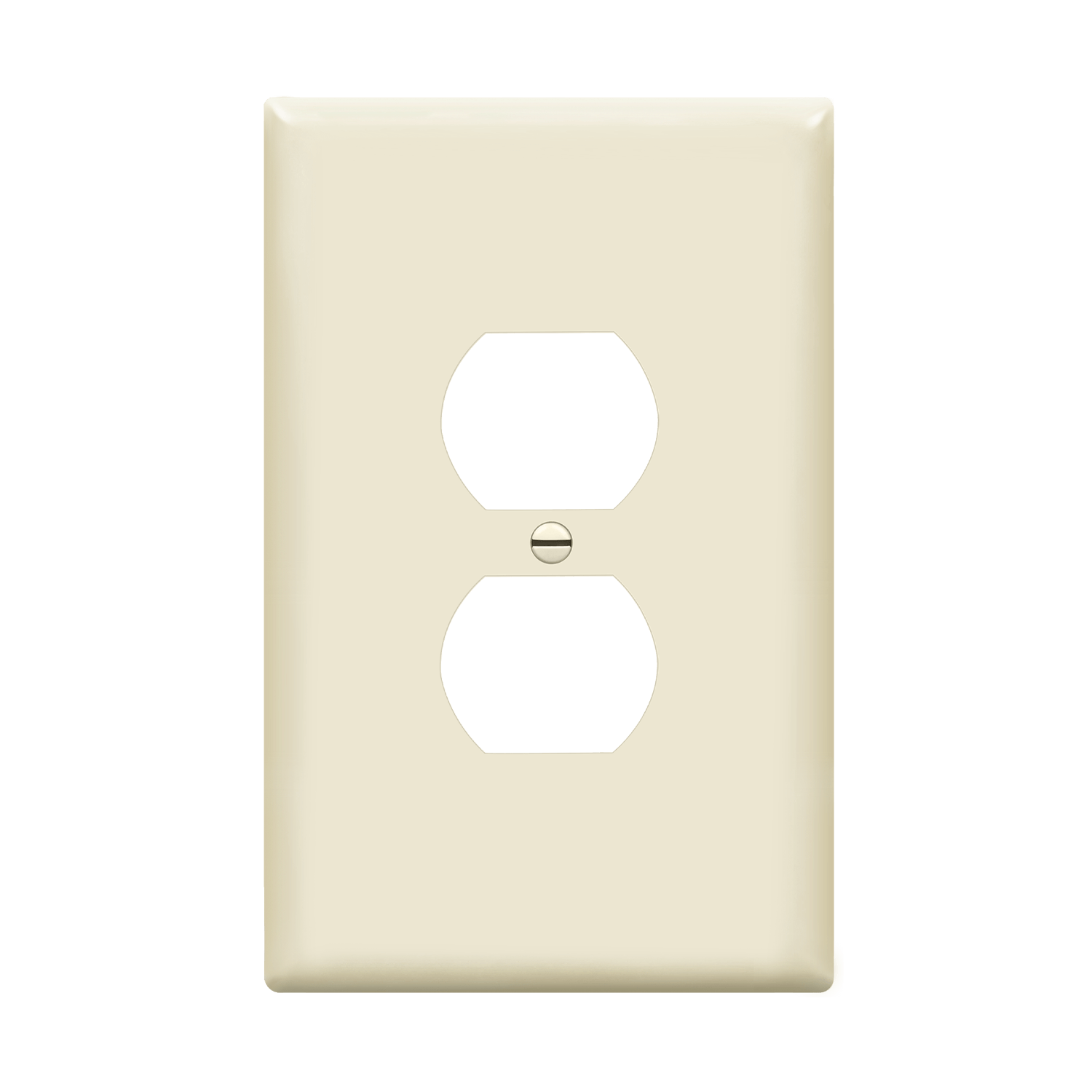 Enerlites 8821O-LA Duplex Receptacle One-Gang Wall Plate, Over-Size, Light Almond Finish