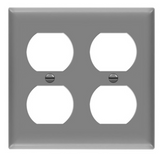 Enerlites 8822-GY Duplex Receptacle Two-Gang Wall Plate, Gray