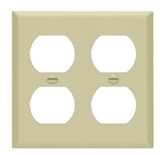 Enerlites 8822-I Duplex Receptacle Two-Gang Wall Plate, Ivory