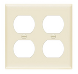 Enerlites 8822-LA Duplex Receptacle Two-Gang Wall Plate, Light Almond