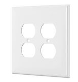 Enerlites 8822O-W Double Duplex Receptacle Cover, Two-Gang Outlet Wall Plate, Over-Size, White