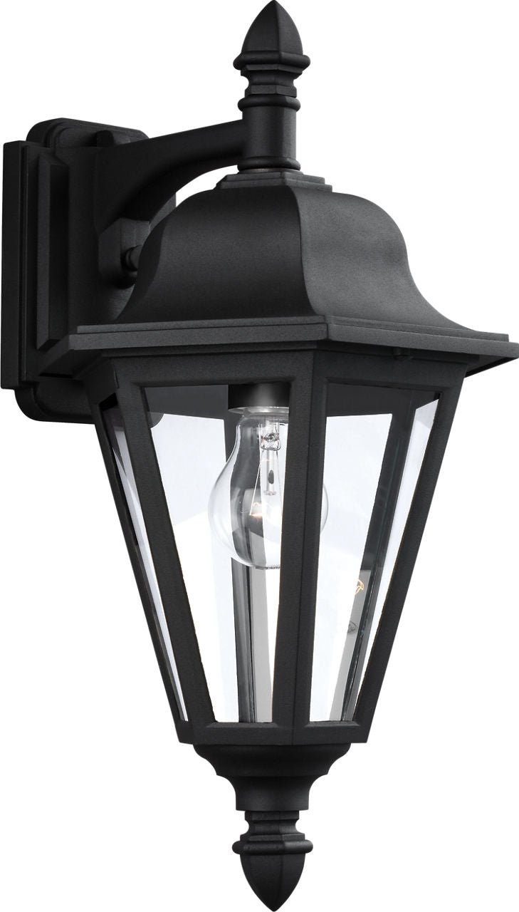 Generation Lighting Brentwood 1 Light Textured Black Wall Lantern