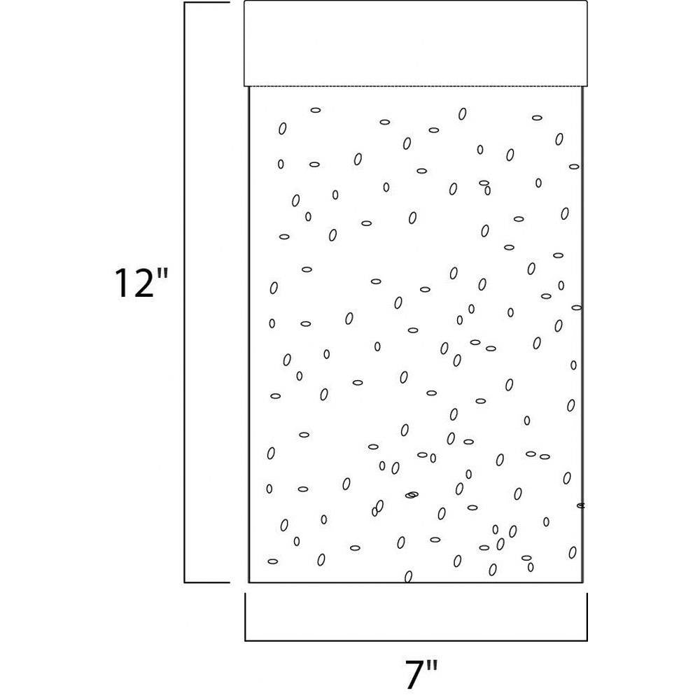 Maxim Lighting 88272BGBZ Moda Outdoor LED Wall Sconce - Dimensions Diagram 12 inch x 7 inch