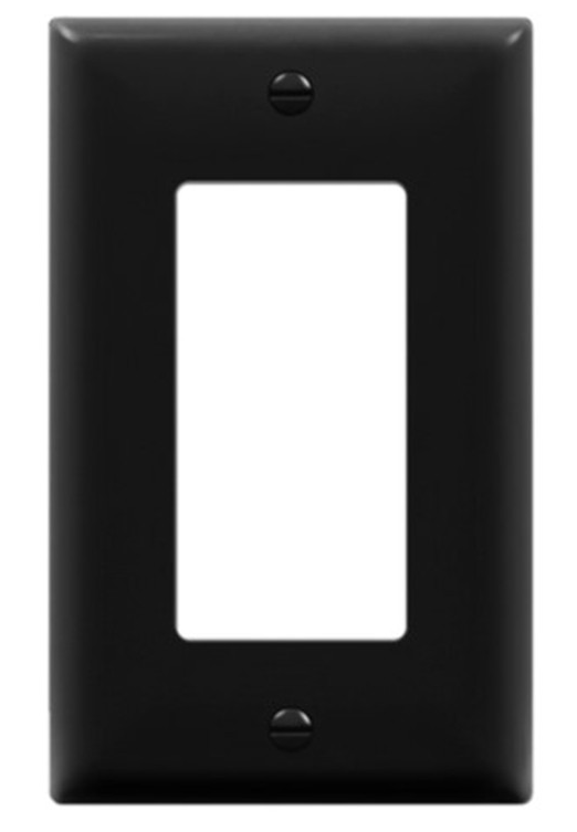 Enerlites 8831-BK Decorator/ GFCI One-Gang Wall Plate, Black