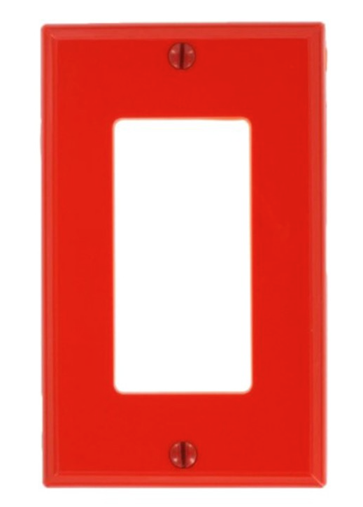 Enerlites 8831-R Decorator/ GFCI One-Gang Wall Plate, Red