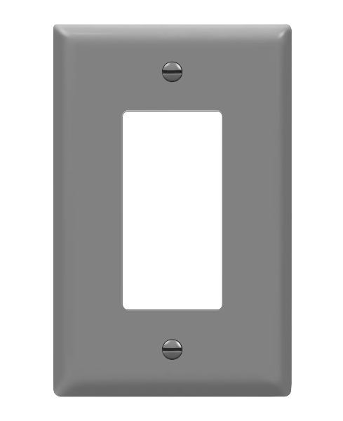 Enerlites 8831M-GY Decorator/ GFCI One-Gang Wall Plate, Mid-Size, Gray