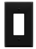 Enerlites 8831O-BK Decorator/ GFCI One-Gang Wall Plate, Over-Size, Black