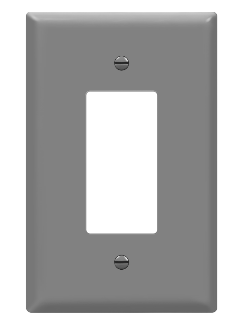 Enerlites 8831O-GY Decorator/ GFCI One-Gang Wall Plate, Over-Size, Gray