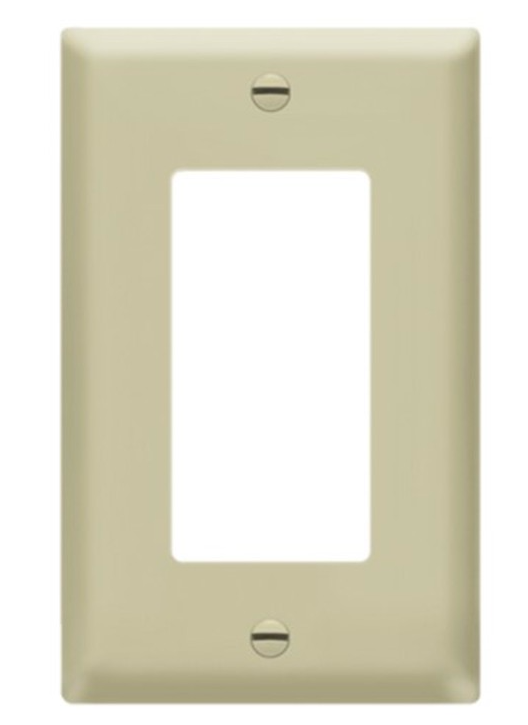 Enerlites 8831O-I Decorator/ GFCI One-Gang Wall Plate, Over-Size, Ivory