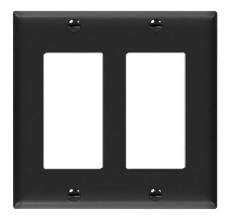 Enerlites 8832-BK Decorator/ GFCI Two-Gang Wall Plate | BuyRite Electric