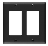 Enerlites 8832-BK Decorator/ GFCI Two-Gang Wall Plate, Black