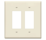 Enerlites 8832O-LA Double Decorator Switch Cover, Two-Gang Over-Size Wall Plate, Light Almond