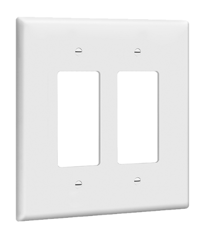 Enerlites 8832O-W Double Decorator Switch Cover, Two-Gang Over-Size Wall Plate, White