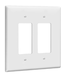 Enerlites 8832O-W Double Decorator Switch Cover, Two-Gang Over-Size Wall Plate, White