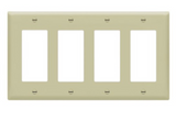 Enerlites 8834-I Decorator / GFCI Four-Gang Wall Plate, Ivory