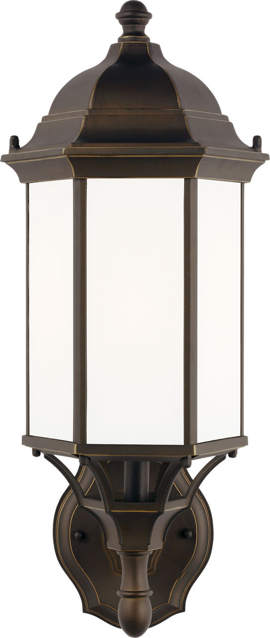 Generation Lighting Sevier bronze wall lantern with clear glass panels