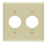 Enerlites 8852-I Single Receptacle Two-Gang Wall Plate, Ivory