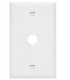 Enerlites 8861-W Plastic Wall Plates One-Gang Phone Cabl;e Cover - 0.625" Diameter, White