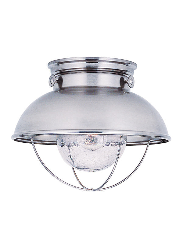 Generation Lighting 8869-98 Sebring brushed stainless outdoor flush mount ceiling light