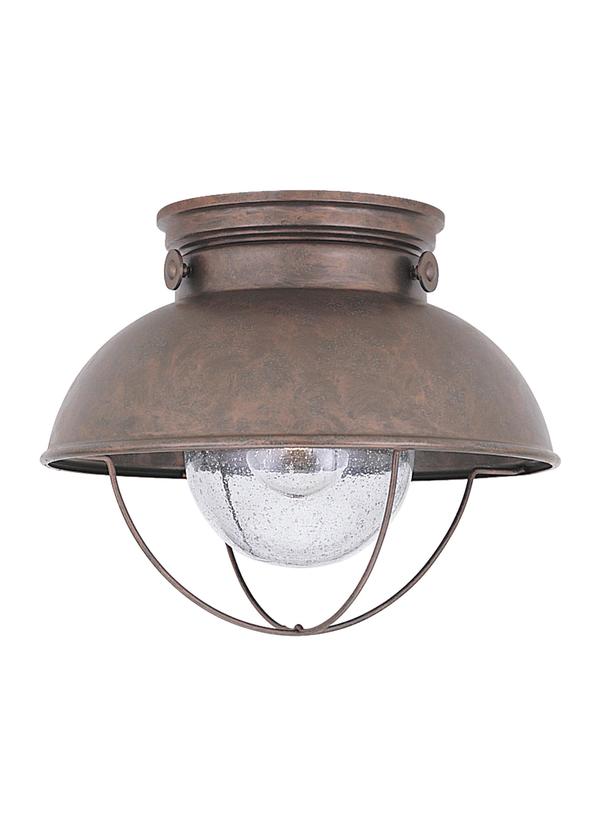 Generation Lighting 8869EN3-44 Sebring bronze outdoor flush mount ceiling light