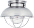Generation Lighting Sebring 1 light outdoor flush mount ceiling light in brushed stainless