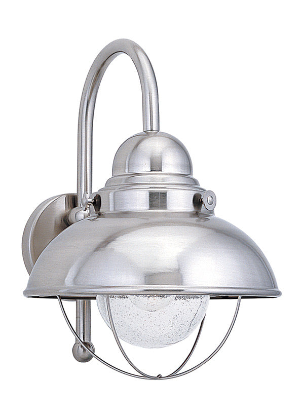 Generation Lighting Sebring brushed stainless outdoor wall lantern