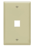 Enerlites 8872-I Multimedia Face Plates 2-Port 1-Gang Keystone, Ivory