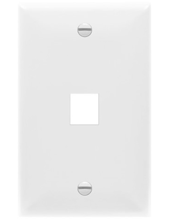 Enerlites 8871-W Multimedia Face Plates 1-Port 1-Gang Keystone, White