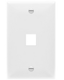 Enerlites 8871-W Multimedia Face Plates 1-Port 1-Gang Keystone, White