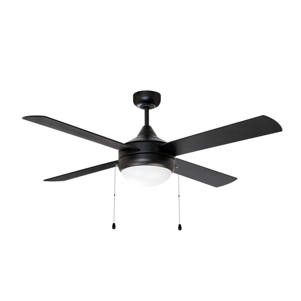 Maxim Lighting 88794MW Quattro Ceiling Fan with Light Kit side angle view