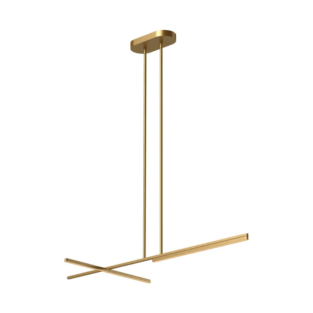 Kuzco Lighting LP28748-BG-UNV Shift 48 inch LED Linear Light in Brushed Gold with White Acrylic Diffuser, Color Temperature 3000K, Wattage 36W, Voltage 120V