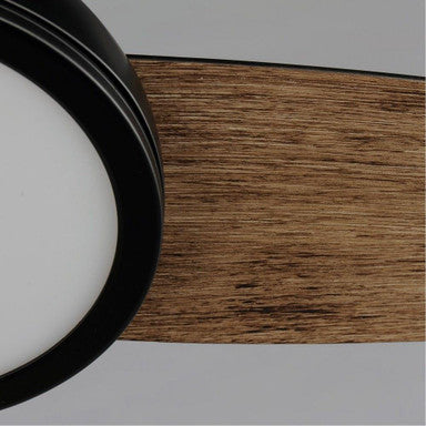 Maxim Lighting 88801BK Cupola Ceiling Fan Walnut Blade Close-Up Detail