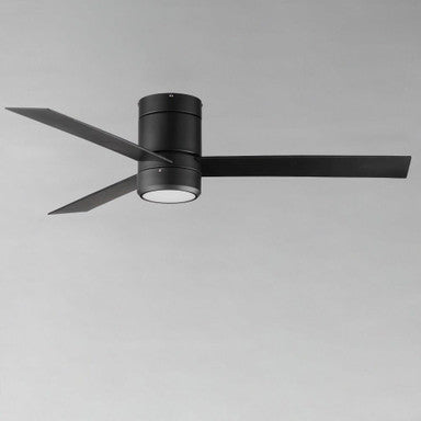 Maxim Lighting 88803BK Tanker Matte Black Hugger Ceiling Fan Installed on Ceiling