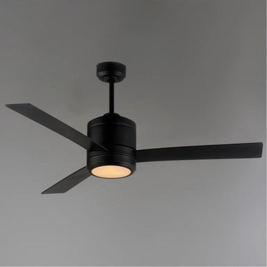 Maxim Lighting 88816BK Tanker 3 Blade 52 inch Black Outdoor Ceiling Fan with Light Kit - Installed Lifestyle