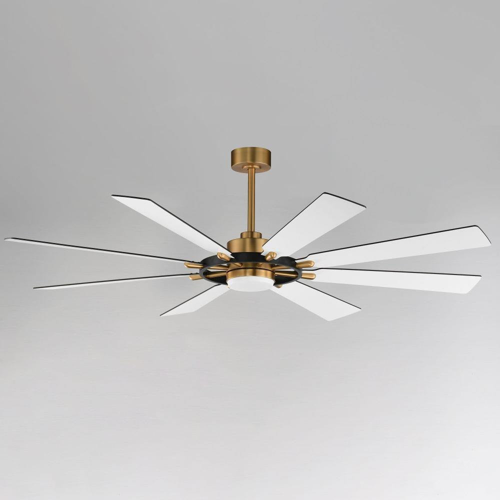 Maxim Lighting 88878WTSN Helm 72 Inch Satin Nickel Ceiling Fan with Light Kit - Lifestyle Ceiling View
