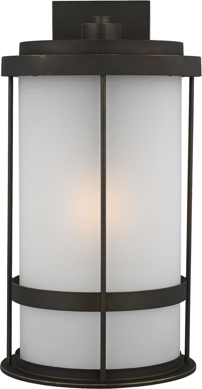 Generation Lighting Wilburn antique bronze wall lantern