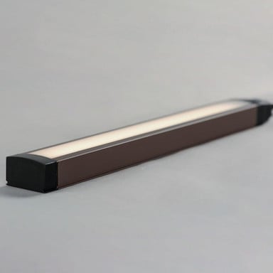 Maxim Lighting 88951BZ CounterMax Slim Stick Bronze LED Under Cabinet Light Bar - Angled View Illuminated