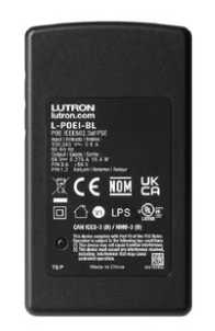 Lutron  L-POEI-BL PoE Injector Kit for RadioRA 3 All-in-One Processor, PoE Injector (US Plug), 6ft Down-Angle Ethernet Cable, & 3 ft Ethernet Cable