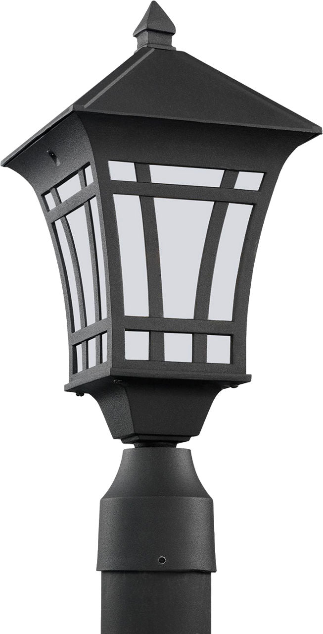 Generation Lighting Herrington 1 Light Black Outdoor Post Lantern