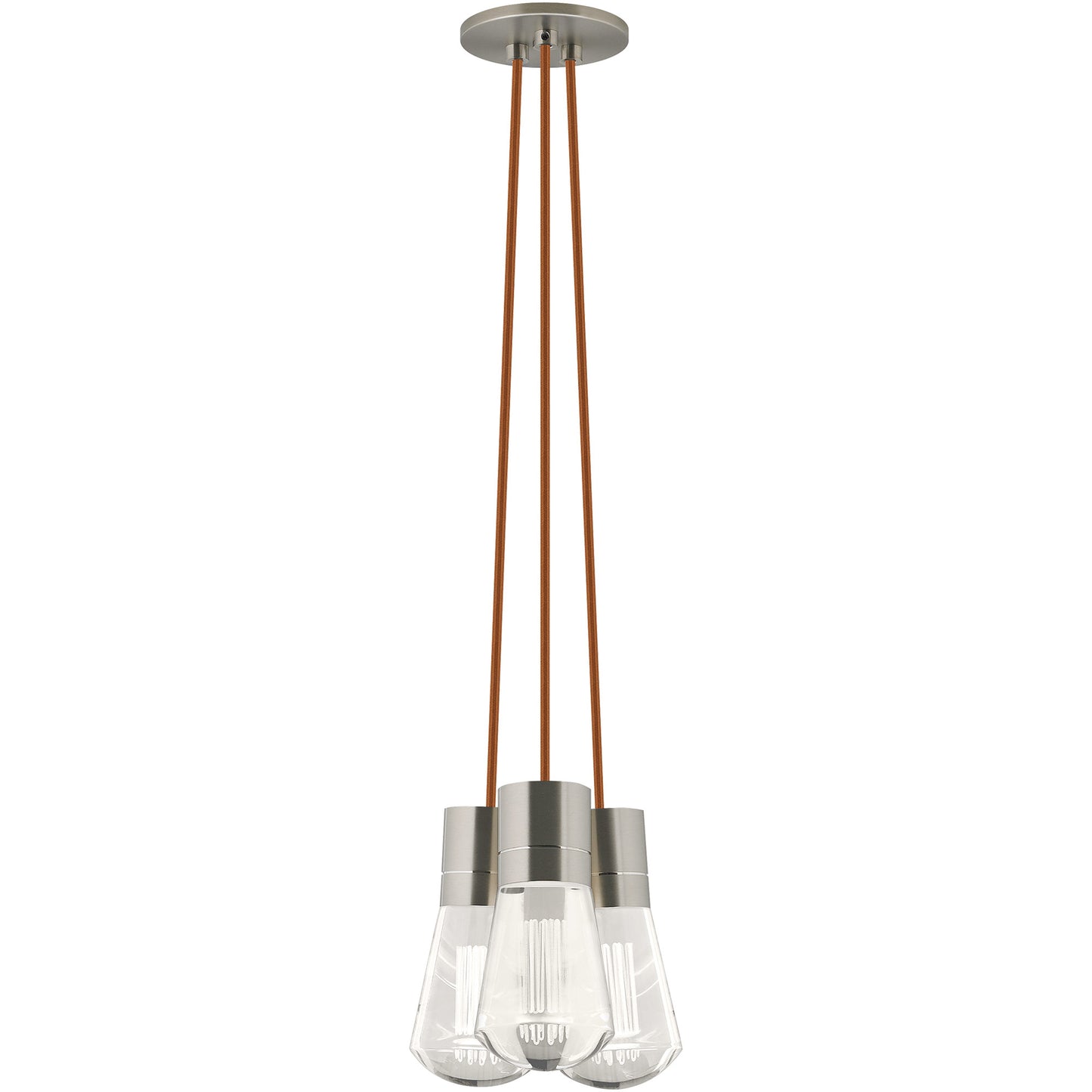 Visual Comfort Architectural 700TDALVPMC3PS-LEDWD Sean Lavin Alva LED 3.6" Pendant Satin Nickel 27W 3000K–2200K 90 CRI Copper Cord