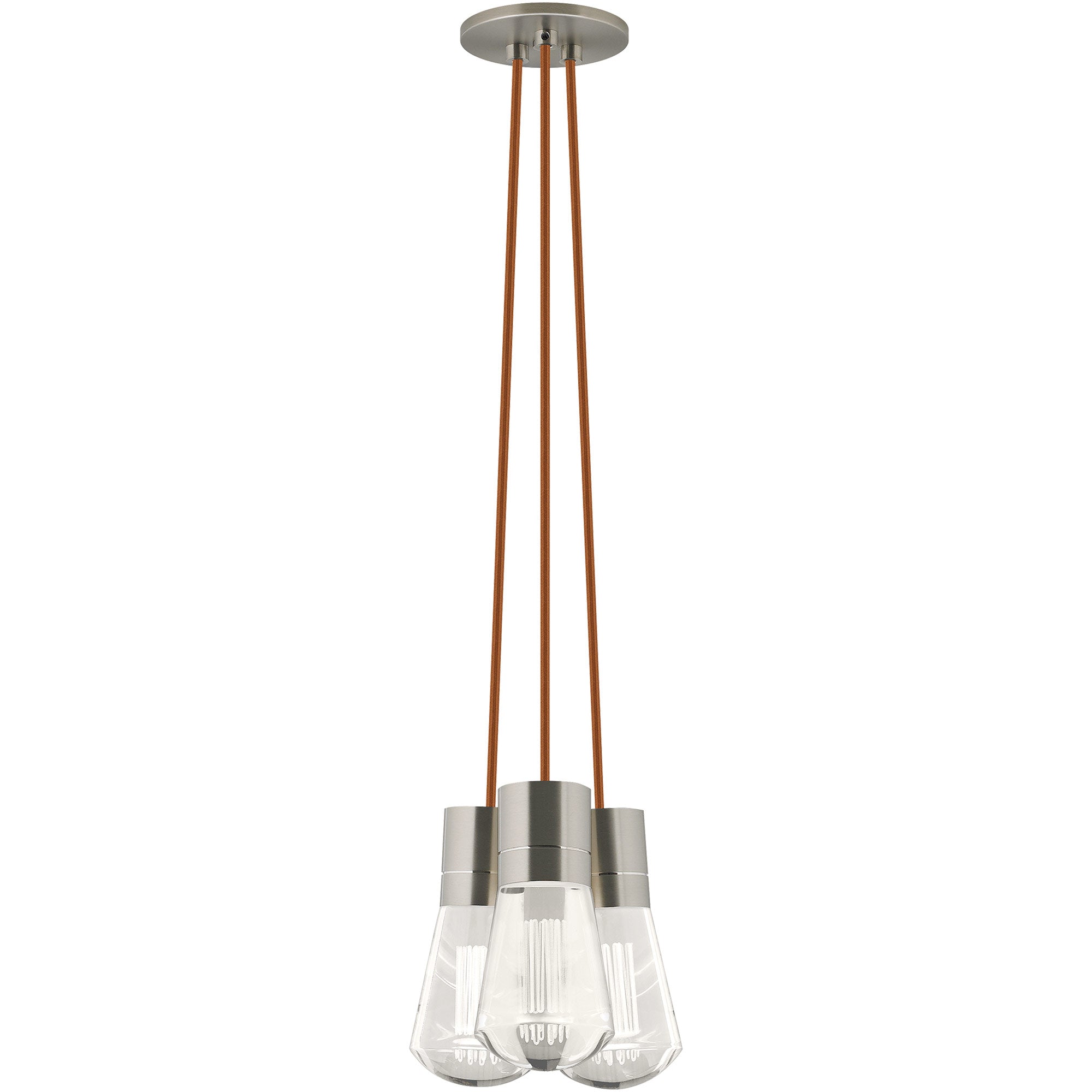Visual Comfort Architectural 700TDALVPMC3PS-LEDWD Sean Lavin Alva LED 3.6" Pendant Satin Nickel 27W 3000K–2200K 90 CRI Copper Cord
