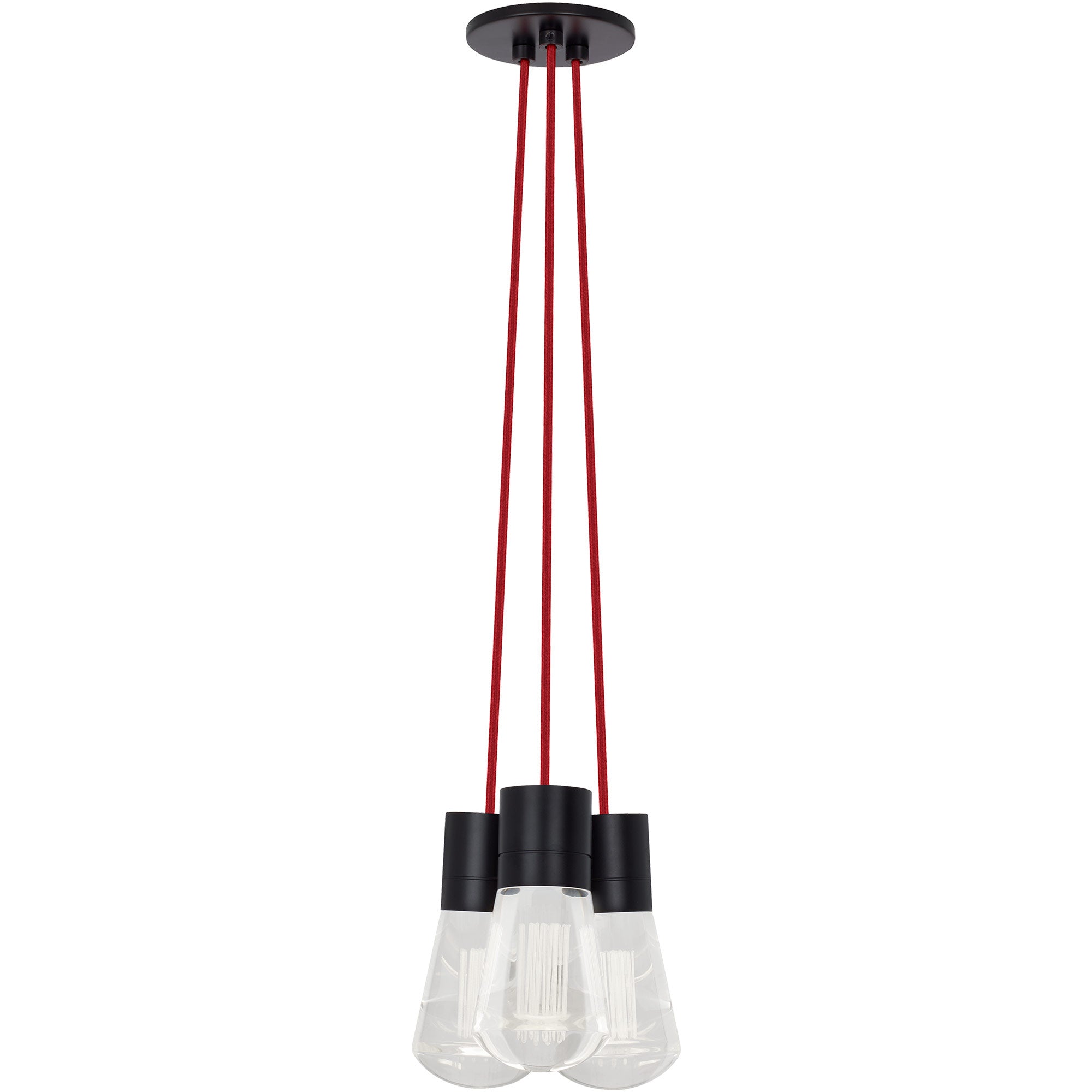 Visual Comfort Architectural 700TDALVPMC3RB-LEDWD Sean Lavin Alva LED 3.6" Pendant Black 27W 3000K–2200K 90 CRI Red Cord