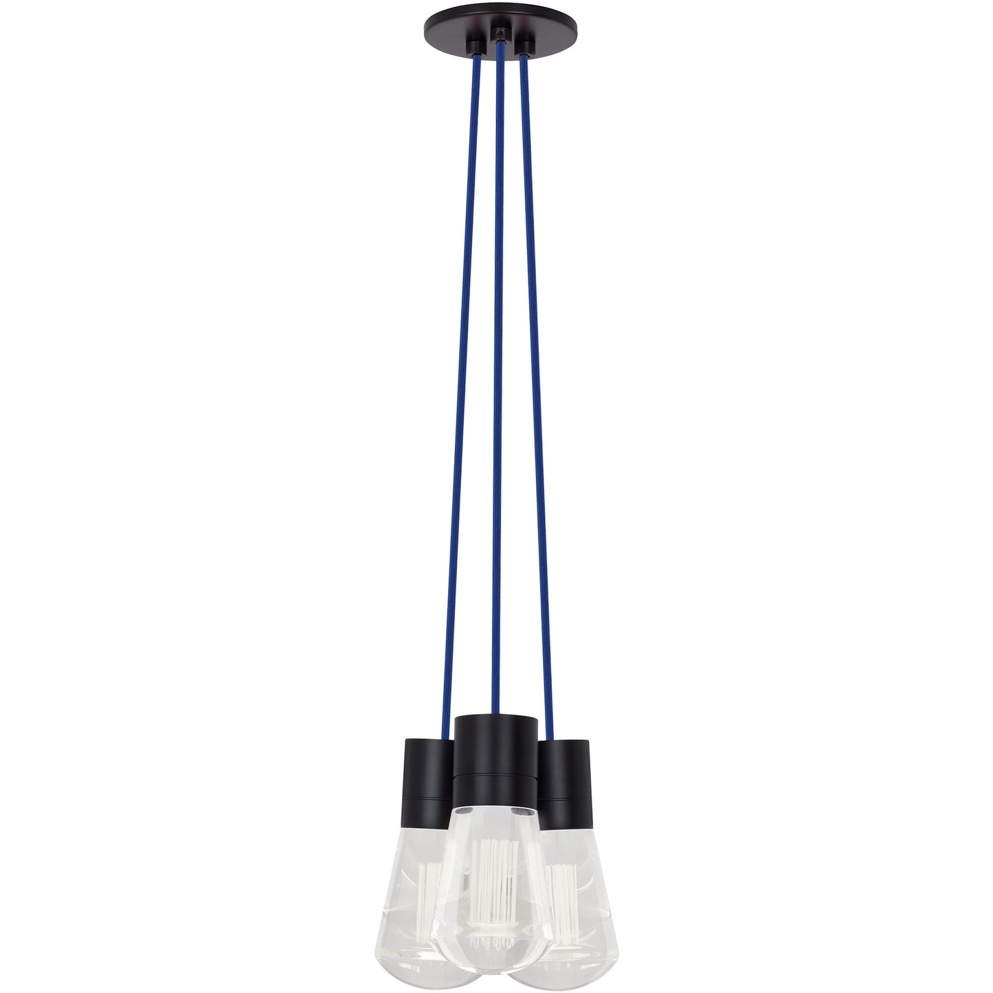 Visual Comfort Architectural 700TDALVPMC3UB-LEDWD Sean Lavin Alva LED 3.6" Pendant Black 27W 3000K–2200K 90 CRI Blue Cord