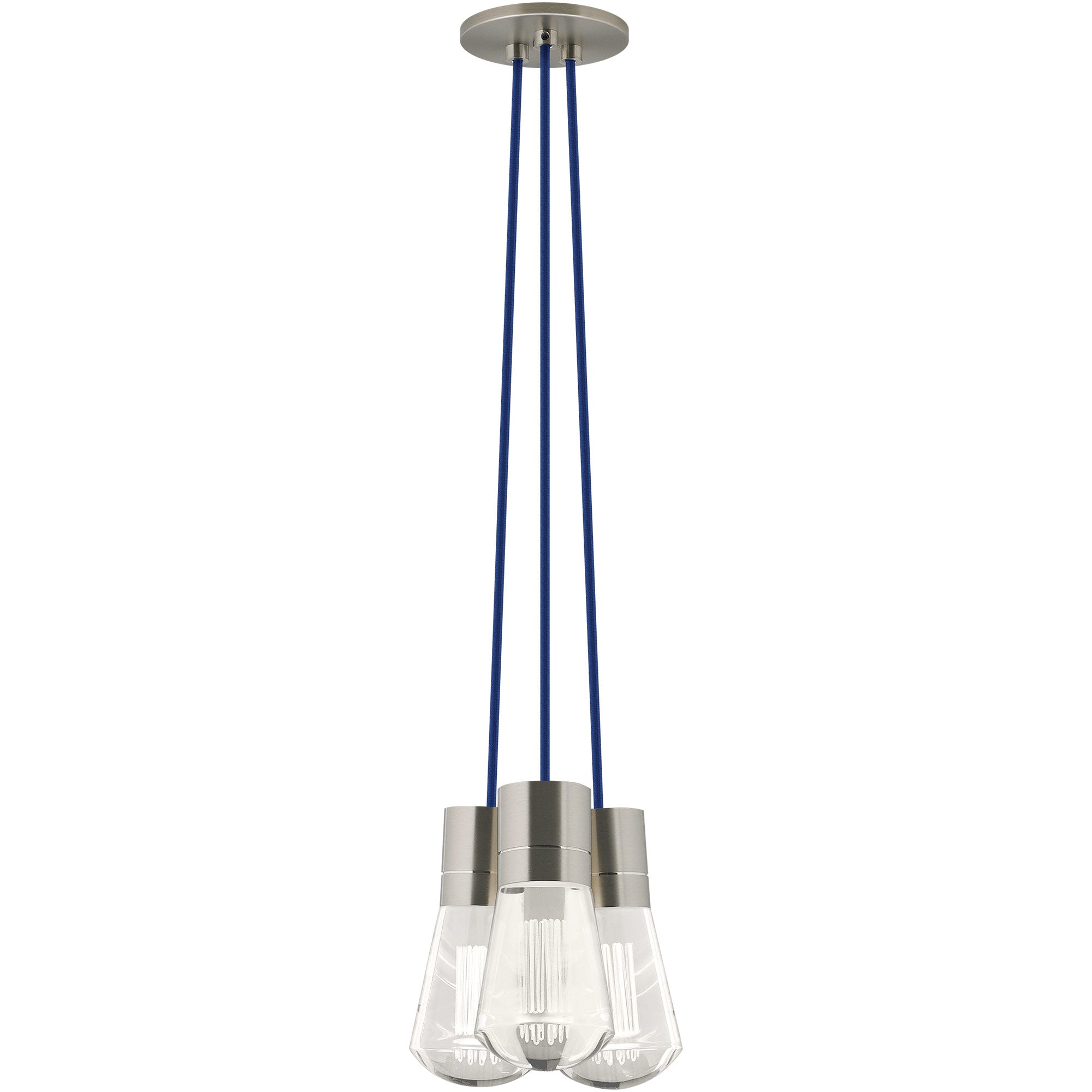Visual Comfort Architectural 700TDALVPMC3US-LEDWD Sean Lavin Alva LED 3.6" Pendant Satin Nickel 27W 3000K–2200K 90 CRI Blue Cord